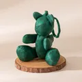 Exquisite handcrafted green mulberry silk bear bag charm and car pendant accessory - Bear Style (FHS25-3019-1)