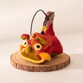 Handmade red silk zodiac horse mascot charm with gold tassel for Chinese New Year gift - Tiger Year Pendant (FHS25-3013-1)