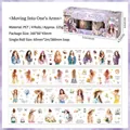 Decorative PET washi tape set with girl illustrations for scrapbooking - 4 Rolls/Box / Moving Into One's Arms