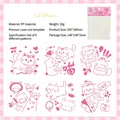 Set of 6 cute cat themed PP hollow drawing stencils for scrapbooking and DIY journals - Cat Whispers