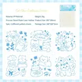Cat-themed hollow painting stencils set for DIY scrapbooking, journals and creative crafts - Cat Paw Exploring Spring