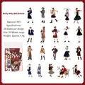 Dusty Alley Old Dreams PET sticker set with 20 vintage fashion outfit illustrations - Foggy City Memories / Pack of 20