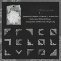 White lace PET waterproof stickers set with 15 unique floral frame designs - Silk Lace Cluster / 30 Sheets