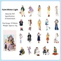 Waterproof PET stickers featuring winter girl fashion outfits for journal planning - Warm Winter Light / Pack of 20