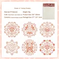 Set of 6 mandala stencil painting templates for journaling and creative DIY crafts - Floral Dream (ai-6 Pieces/Pack)