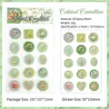 Pegatinas de camelia 3D en relieve para scrapbooking DIY - Camelias del Gabinete