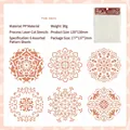 Set of 6 mandala pattern hollow stencils for journaling and DIY drawing, 13x13cm size - Time Marks (ai-6 Pieces/Pack)