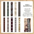Vintage PET ribbon sticker set with embroidery and lace designs for journaling - Ribbon Decoration / Pack of 20
