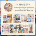 Vintage architecture city theme self-adhesive washi tape for DIY scrapbooking and journals - 55mm*2m / City Prelude