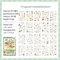 20 sheets of PET decorative stickers featuring food and lifestyle themes for journaling - Aroma Accents
