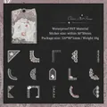 30-piece waterproof PET lace frame decorative stickers for journaling and scrapbooking - Clever Art Scene / 30 Sheets