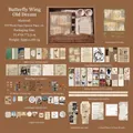 Vintage esthetisch journaal briefpapier cadeauset met stickers, notitieboek en washi-tape - Butterfly Wing Old Dream