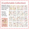 20-sheet PET food-themed sticker set for scrapbooking and DIY journaling crafts - Pleasant Collectibles