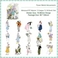Flower market themed waterproof PET stickers 30pcs pack for journaling decoration - 30 Sheets / Flower Market Fun
