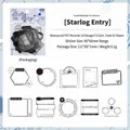 Vintage style waterproof PET stickers set with Star-rail Log archive designs for planners - 20 Pcs / Starlog Entry