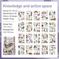 Autocollants de journalisation en PET imperméables, illustrations de vie, lot de 20. - Espace d'Action