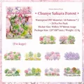 Floral PET sticker set Chunye Sakura Forest theme for scrapbooking - Pack of 20 / Spring Sakura Grove