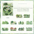 Decorative waterproof PET forest stickers set for scrapbooking and journaling art - Pack of 20 / Summer Lush Shade