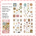Waterproof PET scrapbooking stickers with Layered Flavor food theme, 4 sheets pack - Layered Taste / 4pcs