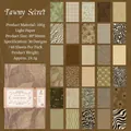 Tawny Secret collection vintage DIY scrapbook paper pad with 30 unique patterns, 80x50mm size - Tawny Secret / 60 Cards