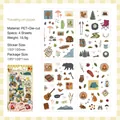 Outdoor camping theme PET waterproof stickers 4-sheet pack for scrapbooking - Traveling on Paper / 4pcs