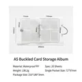 Transparent A5 card binder with buckle 20 sheets waterproof PP 4-grid storage album - A5 Buckle Card Collection Album (4-Grid) / Inner Pages