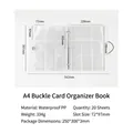 Transparent A4 buckle loose-leaf photocard binder album with specific size measurements - A4 Buckle Card Collection Album (9-Grid) / Inner Pages
