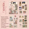 Vintage fairy tale themed sticker set with gold stamping for scrapbook crafts, 3 sheets - Stardust Fairytale