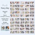High-quality PET sticker book featuring 50 sheets of idol boy character designs for scrapbooking DIY - Idol Boys / 50 Sheets