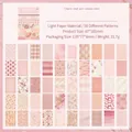 50 φύλλα ροζ αισθητικό χαρτί scrapbooking για ημερολόγιο DIY πακέτο 67x105mm σετ - Σκόνη Κερασιού Πορφυρή Ομίχλη / 50 Φύλλα
