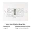 Small transparent acrylic loose-leaf binder with elegant water ripple texture finish - A8 Transparent - Without Inner Pages