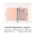 Pink water ripple acrylic loose-leaf binder photo album for card storage - Large - A5 Transparent Pink - With 10 Sheets