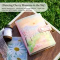 Yuezhen Four Seasons Song Sakura theme card collector book with 80 pockets for storage. - 40 Pages/80 Pockets / Cherry Blossom Dance