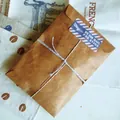Vintage zakka kraft paper envelope with twine string and decorative Air Mail sticker - Distressed Kraft Paper Envelope / 16*11cm