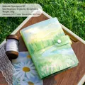 Forest landscape photo card collection album binder with 80 pockets for kpop cards - 40 Pages/80 Pockets / Grassy Green