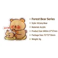 Clip acrílico de oso del bosque para notas y papeles, tamaño 37x37mm, peso 9g - Oso Victoria