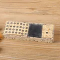 Set de 40 tampons en bois alphabet et emoji avec encreur noir pour le scrapbooking - Stamp Lowercase Style