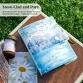 Blue snow mountain landscape photocard album with 80 pockets for kpop card collection - 40 Pages/80 Pockets / Silver Wrapped Plain