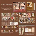 Vintage briefpapier cadeauset met kattenthema voor scrapbooking met stickers - Pluizige pootjes notities