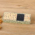 Set de 40 tampons en bois alphabet et symboles avec encreur pour loisirs créatifs DIY - Standard Lowercase Style