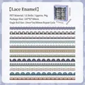 Lace enamel PET decorative tape set with 12 rolls for DIY scrapbooking and journal journaling - Lace Enamel / 12 Rolls Set