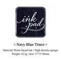 Navy blue water-based ink pad for DIY scrapbooking stamps and artistic craft projects - Navy Trace