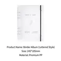 A5 translucent loose-leaf binder organizer with heart cutout and black elastic band closure - With Letters Style (AXHYJ) / A5 Loose-leaf Binder Cover