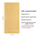 Goldene Kleinbuchstaben- und Zahlenaufkleber für Journaling, Scrapbooking und Bastelarbeiten - Kleinbuchstaben und Zahlen / Gold