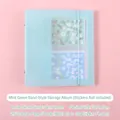 Mint green A6 elastic band binder for stickers and photo storage with 100 pockets capacity - Mint Green