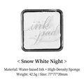 Square white high-density water-based ink pad for DIY decorative scrapbooking stamps - Snowy Night