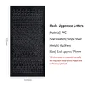 Schwarze ABC PVC Aufkleber für DIY Scrapbooking, Schreibschrift, 225x107mm Bogen - Großbuchstaben / Schwarz