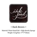 Dark brown water-based ink pad for DIY scrapbooking and stamping - Deep Brown