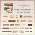 Vintage English quote stickers for journaling and creative DIY scrapbooking - Warm Series / 50 Sheets / Telling Mornings and Evenings