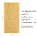Goldgeprägte Großbuchstaben-Sticker aus PVC wasserfest für die Journal-Dekoration - Großbuchstaben / Gold